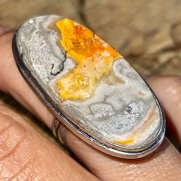 Indonesian Bumblebee Jasper Ring Size 6 - Picture 10 of 12